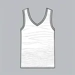 sleeveless gray v-neck t-shirt image